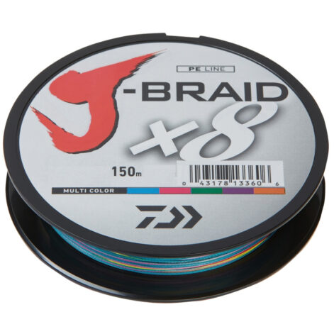 Nöör Daiwa J-Braid X8 multi color 0,18mm/150m