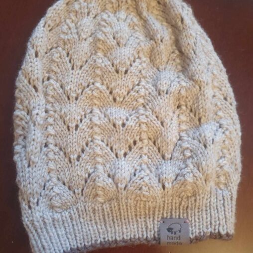 käsitsi kootud pitsmustriga müts